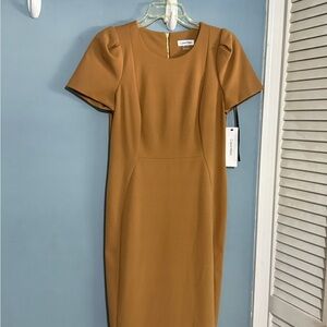 Calvin Klein Women's Camel Midi Dress